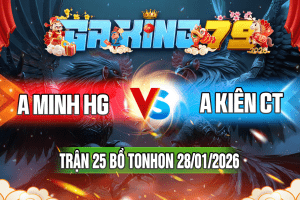 Trận 25 Tonhon 28/01/2026 – A Minh HG vs A Kiên CT