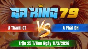 Trận 25 T/Hon Ngày 11/3/2026 - Bất phân thắng bại