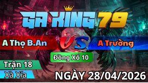 Trận 19 Xà Xía Ngày 28/04/2026 - Bướm buôn đuôi đá tay nước lúa về