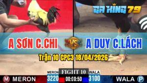 Trận 10 CPC3 18/04/2026 - Gà Chuối Anh Sơn CC Đâm Cựa Quá Tịch