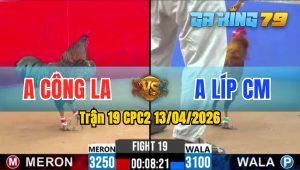 Trận 19 CPC2 13/04/2026 - Gà Anh Líp CM Đá Toàn Cựa Tịch