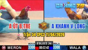 Trận 34 CPC3 11/04/2026 - Gà Điều Anh Út Bến Tre Có Đòn Cựa Hiểm Hóc